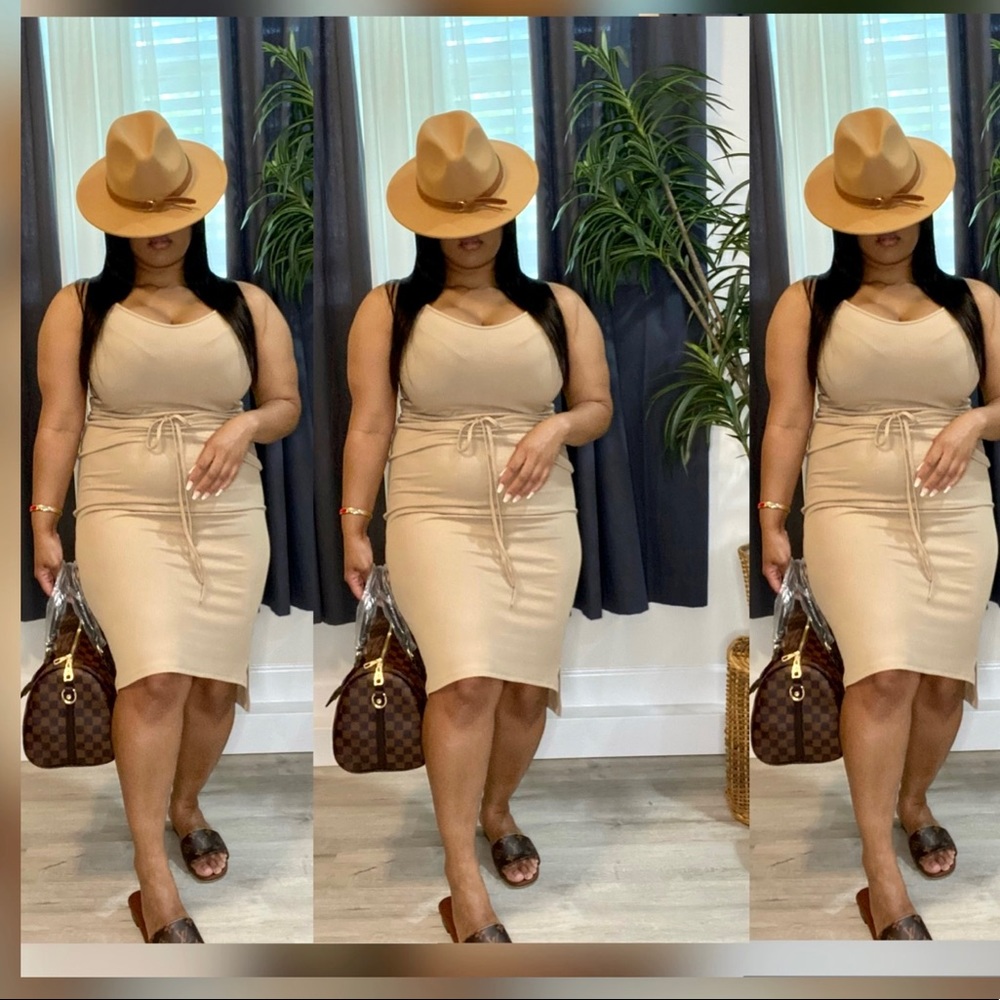 Spaghetti Strap Nude Dress